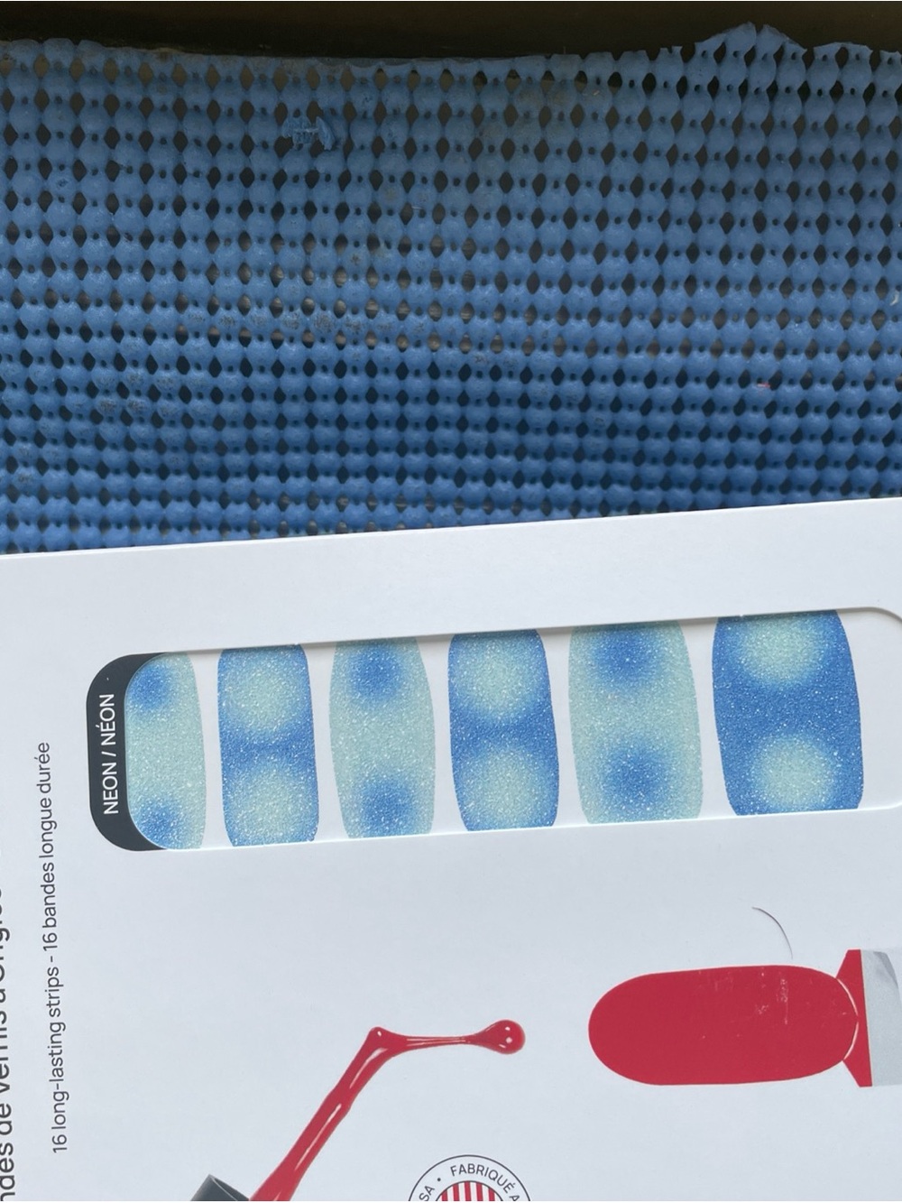 Color Street Aqua to Teal Ombre Glitter Nail Wraps